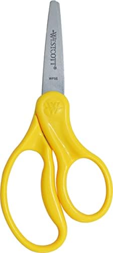 Westcott Hard Handle Kids Scissors, 5", Pointed, Assorted Colors, 2-Pack