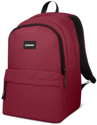 Lenovo 16-inch Commuter Backpack B10, Lightweight 30L Laptop Backpack, Water-Resistant Travel Bag with 6 Storage Compartments, Anti-Theft Pocket & Luggage Strap, Fits Up to 16" Laptop, Burgundy