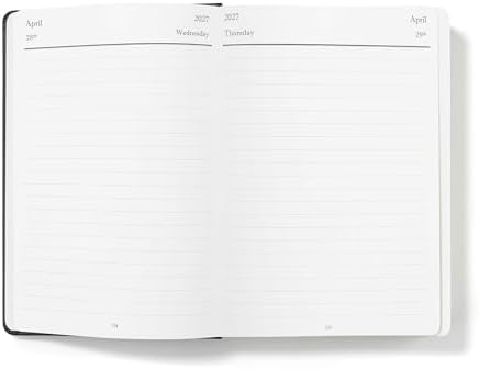 Wykeham's Executive 2026-27 Daily Journal Planner – Customization Available – Mid-Year Academic Diary – July 2026 to June 2027 (Black, 8.5"×5.5")