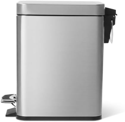 Home Zone Living 1.3 Gallon Stainless Steel Small Trash Can with a Lid