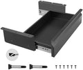 VEVOR Under Desk Drawer Slide Out, 16 inch Attachable Desk Drawer for Sit Stand Workstation, Hidden Under Counter Drawers for office Home, Black