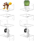 Acrylic Small Shelf,Mini Floating Wall Shelf,Wall Mounted Storage Shelf,for Pop Figures,Plant,Picture Photo Modern Wall for Office Bedroom Living Room,Clear