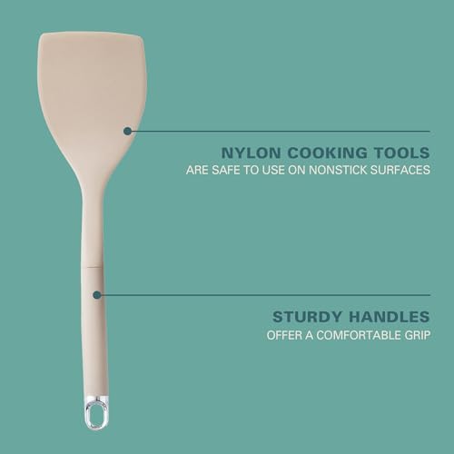 Gibson Home 20-Piece Kitchen Gadget & Tool Set – Nylon Cooking Utensils Spatulas, Ladle, Skimmer, Serving Spoons, Measuring Cups & Spoons, Can Opener, Peeler, Ice Cream Scoop & More