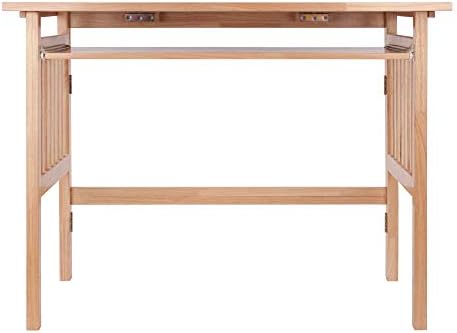 Winsome Mission Folding Computer Desk, Beechwood, 30"