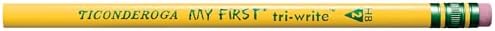 Ticonderoga My First Tri-Write Wood-Cased Pencils, Unsharpened