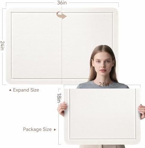 Felt Bulletin Board 36x24 inches, Decorative Pin Board for Home & Office