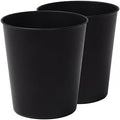 happimess Nolan 2 Gal Smooth Steel Wastebasket, Matte Black, Set of 2