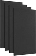 Acoustic Panels, 4 Pack ROOM KIT, Large, 46" x 23", Black
