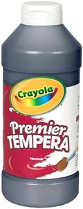 Crayola Premier Tempera Paint For Kids - Black (16oz), Kids Classroom Supplies, Great For Arts & Crafts, Non Toxic, Easy Squeeze Bottle