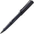 LAMY safari steel black - Fountain Pen with ergonomic grip & polished Left-Handed steel nib (LH) in size M - ideal for any Writing & Calligraphy - including LAMY T 10 blue cartridge