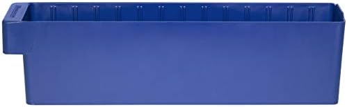 Akro-Mils 31148 AkroDrawer Stackable Plastic Storage Drawer Storage Bin, (17-5/8-Inch x 3-3/4-Inch x 4-5/8-Inch), Blue, (6-Pack)