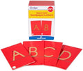 Didax Uppercase Sandpaper Letters - 28 Tactile Alphabet Cards for Grades Pre-K to 1st - Educational Letter Resources for Young Learners