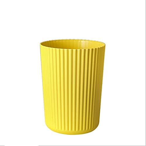 Trash can PP Plastic Small Trash Can Wastebasket Garbage Container Bin for Bathrooms Kitchens Home Offices Dorm Rooms Wastebasket (Color : Black Size : 15010555cm) (Yellow 150 * 105 * 55cm)