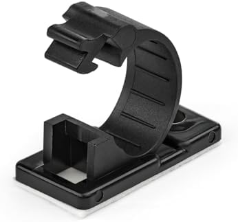 StarTech 100 Adhesive Cable Management Clips, Black, TAA, Sticky (CBMCC2)