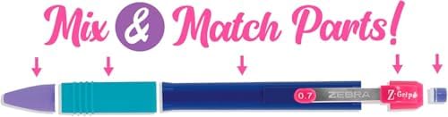Zebra Pen Z-Grip Mechanical Pencil, 0.7mm #2 HB, Bright Barrels, 10-Pack