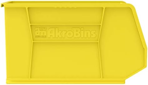 Akro-Mils 30260 AkroBins Plastic Storage Bins, 18"x11"x10", Yellow, 6-Pack
