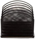 Mind Reader Vertical File Storage, Desktop Organizer, Mail Sorter, Office, Metal Mesh, 11.14"L x 7.28"W x 11.22"H, Black