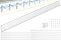 Nalwort 10 Pcs Retail Gondola Shelving Front Fence, Clear PET Shelf Fence with 1/4" Holes and Screws, Front Lips Barrier for Retail Store Display Rack, 1.5" H x 36" L