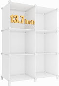 HOMIDEC XLarge Cube Storage Organizer,13.7 Inch Closet Organizer Storage Cabinet Shelf Bookshelf with Metal Hammer, Storage Cubes Organizers Cabinet for Kids, Closet, Bedroom, Bathroom White