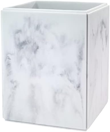 Avanti Linens - Wastebasket, Decorative Trash Can, Marble Inspired Home Decor (Catania Collection)