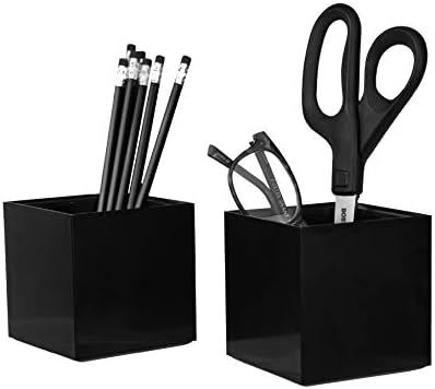 Bostitch Office Konnect Pencil Cup Desk Organizer, Pen Cup, 2-Pack, Black