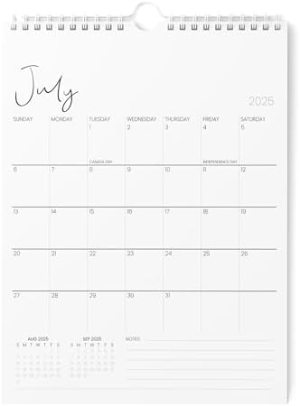 Karto Wall Calendar 2025-2026 8.5x11 in - Cursive | July 2025 to December 2026, Vertical, Boosts Productivity, Easy Monthly Planning
