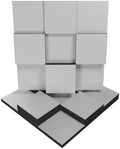 2 PACK — Acoustic Soundproofing Diffusion Panel | Acoustic Treatment for Recording Studio Home Office Podcast Living Room | Absorption - Reflection | Color Plates: (White, EDISON)