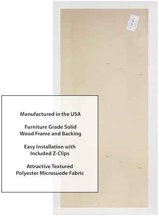 ATS Acoustic Panel 24x48x2 Inches, Square Edge, with Microsuede Fabric (Coconut)