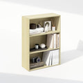 Furinno Simple Book Shelf, 3-Tier Bookshelf, Storage Shelves Bookcase, 9.7 x 23.7 x 31.5, for Living Room, Bedroom, Home Office, Steam Beech