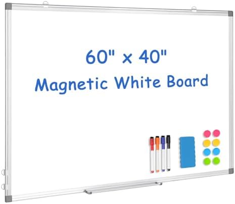 Double-Sided White Board Dry Erase Magnetic Whiteboard Wall 60x40 Large