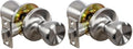 Design House 190723 Terrace 6-Way Universal Privacy Door Knob, Satin Nickel, Piece (Pack of 2)