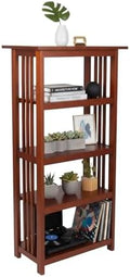 Alaterre Mission Bookcase with Adjustable Shelf, Cherry, 24”W x 48”H