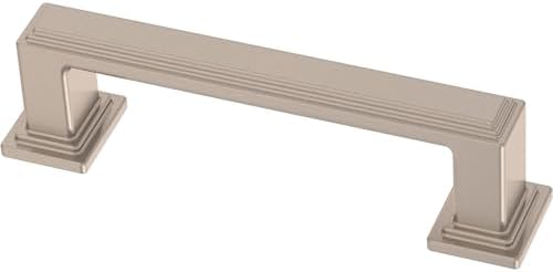 Franklin Brass 10 Pack Brushed Nickel Cabinet Handles 3 inch (76mm) Kitchen Cabinet Handles and Drawer Pulls for Cupboards and Dressers | Stepped