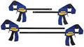 IRWIN QUICK-GRIP Bar Clamp, One-Handed, Mini, 6-Inch (2), 12-Inch (2), 4-Pack (1964748) Blue, Yellow
