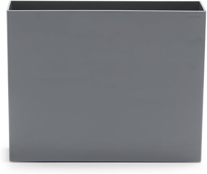 Poppin Hanging File Organizer - File Folder Organizer for Hanging Files, Open Top Design for Easy Access, Lacquer-like Finish, Stylish Design, Ideal File Organizer for Desk (Dark Gray)