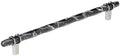 Amerock 10-1/16" Carrione Marble Black/Polished Nickel Drawer Pull