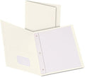 Oxford Two-Pocket Folders w/Fasteners, White, Letter Size, 25 per Box (57704)