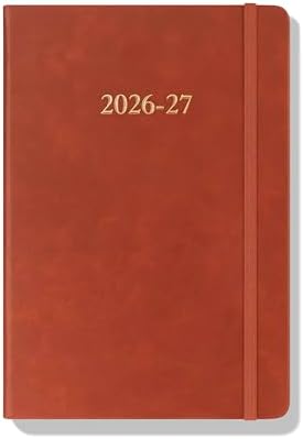Wykeham's Executive 2026-27 Daily Journal Planner – Customization Available – Mid-Year Academic Diary – July 2026 to June 2027 (Brown, 8.5"×5.5")
