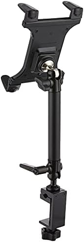 ARKON Mounts Heavy-Duty Tablet Clamp Mount for Desks or Treadmills | Universal Tablet Holder | Strong C-Clamp | Compatible with iPad, Samsung, Google, Huawei, Nokia, and more | TAB804