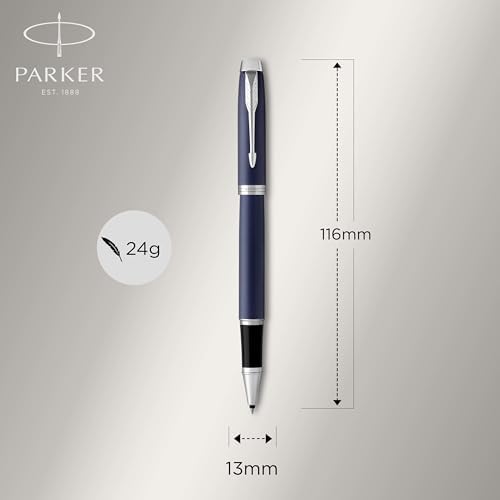 Parker IM Rollerball Pen, Matte Blue, Fine Point, Includes Black Ink Refill - Smooth Writing, Polished, Professional, Sleek Design