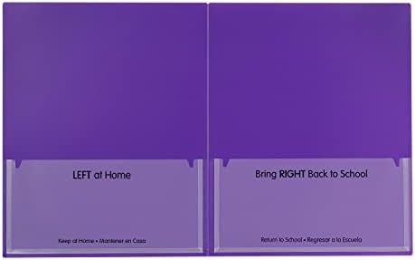 C-Line Classroom Connector School-to-Home Folders, Purple, 25 per Box (32009) (Pack of 6)