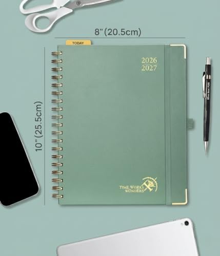 POPRUN 2026-2027 Weekly Planner 10" x 8"Weekly and Monthly Planner Calendar
