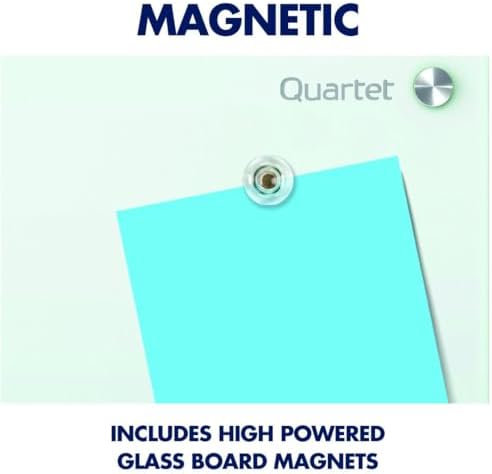 Quartet Whiteboard, Glass Dry Erase Board, Magnetic, 6' x 4', Infinity Frameless Mounting, White Surface, Accessory Tray, 1 Dry Erase Marker and 2 Glass Board Magnets (G7248W)