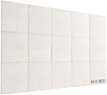 Garvee Self-Adhesive Large Felt Bulletin Board - 15-Pack Decorative Memo Pinboards with 30 Pushpins, Cork Board Alternative for Wall Display, Sound Dampening, for Office, Home, or School - Light Beige