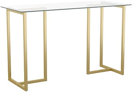 Martha Stewart Eli Glass Top Home Office Desk,