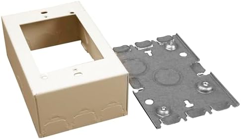 Legrand Wiremold 500 Series Metal Raceway Extra Deep Electrical Box, Ivory