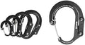 GEAR AID HEROCLIP Carabiner Clip and Hook (Large, Medium, Small, Mini) for Camping & HEROCLIP Carabiner Clip and Hook (Small) for Purse, Stroller, and Backpack, Stealth Black