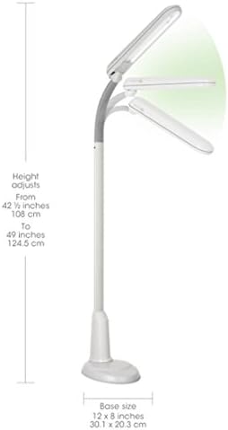 Ott-Lite L24554 Task Plus High-Definition 24-Watt Floor Lamp,Plastic, Dove Grey