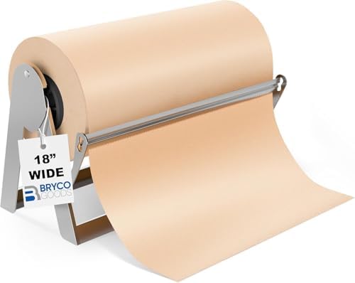 Bryco Goods 18 Inch Butcher & Kraft Paper Roll Dispenser and Cutter
