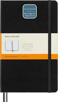 Moleskine Classic Expanded Notebook, Hard Cover, Large (5" x 8.25") Ruled/Lined, Black, 400 Pages
